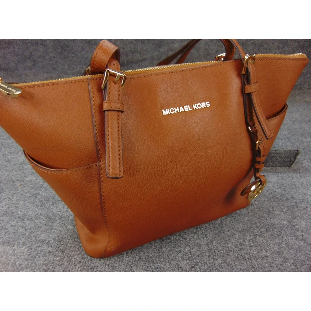 Michael Kors Jet Set‎ Travel Tote Bag Tan 30F2GTTT8L Saffiano Leather Designer